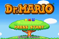 Dr. Mario & Panel de Pon title screen for GameBoy Advance